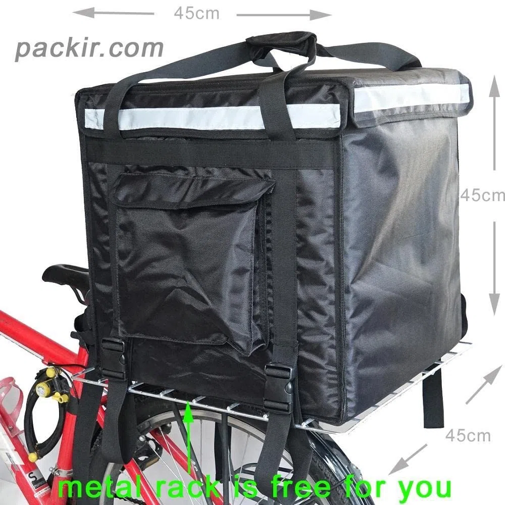 Mochila Delivery，Bolsa para Llevar Pizzas Caja de Entrega de Alimentos para Uso Pesado Grande rígido para Motocicletas, Bolsa de Entrega de Catering, Carga Superior, 18" L X 18 "W X 18" H