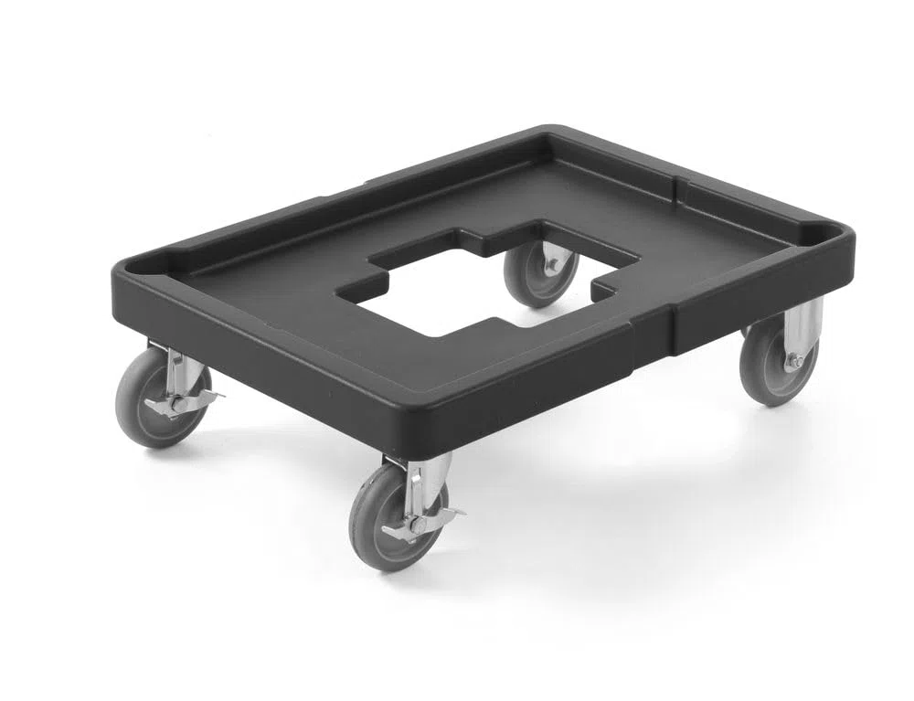 HENDI Carro Plataforma con 4 Ruedas para contenedores isotérmicos AmerBox, 530x710x(H) 230mm, PE