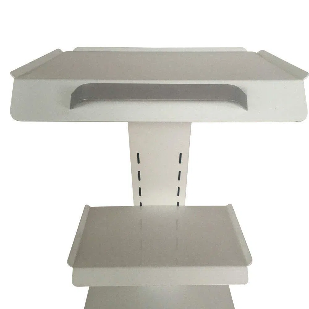 MINUS ONE 3 bandejas Carro de Servicio Blanco Placa de Acero Carro de Laboratorio Carro de Laboratorio Carro portátil Medical Dental Lab Carro Dolly Trolley Medical