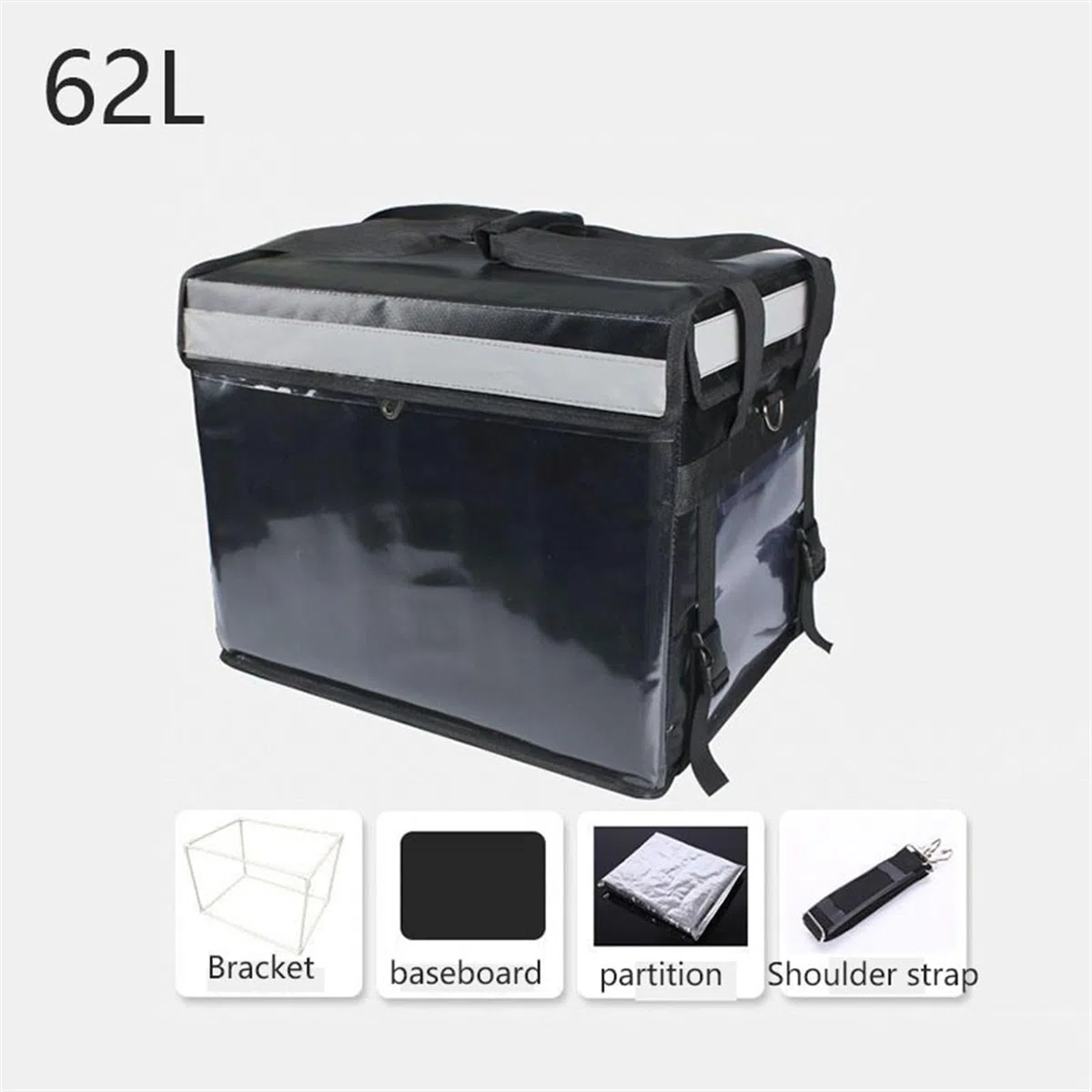 Mochila Delivery,Bolsa Termica Pizzas Mochila Térmica De 62L, Bolsas Entrega, Cabina Refrigeración Aislada, Gabinete Uso Apto para Llevar, Contenedor Alimentos, Caja