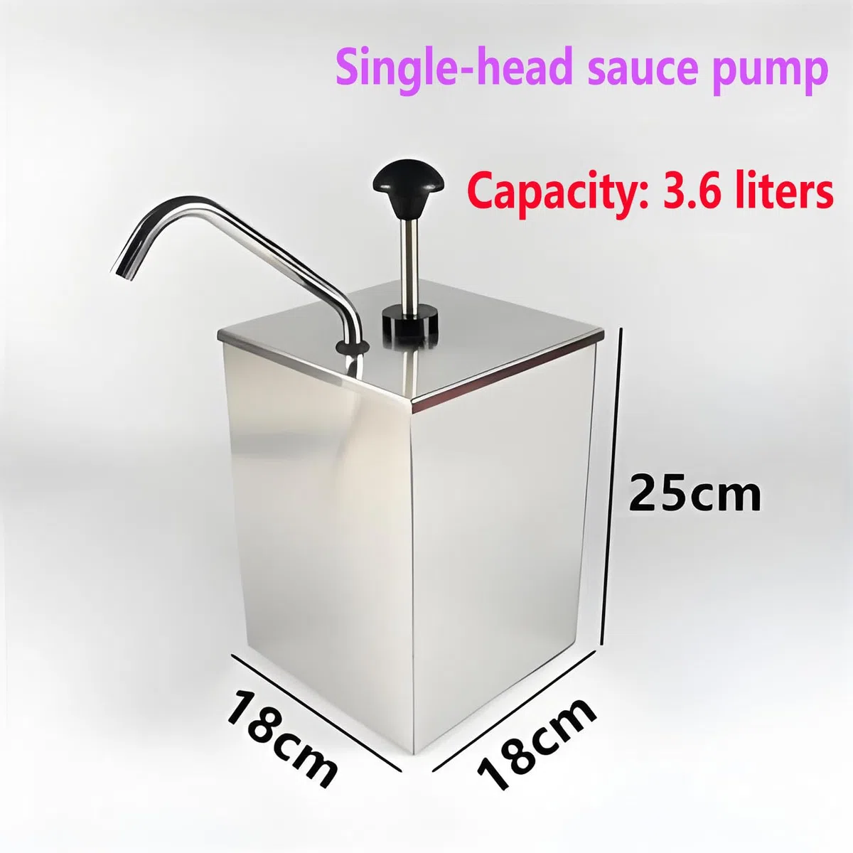 Dispensador de condimentos, bomba de salsa de acero inoxidable con tanque de almacenamiento extraíble, rebote rápido y a prueba de goteo, diseño duradero para salsa de tomate y aderezo de ensalada