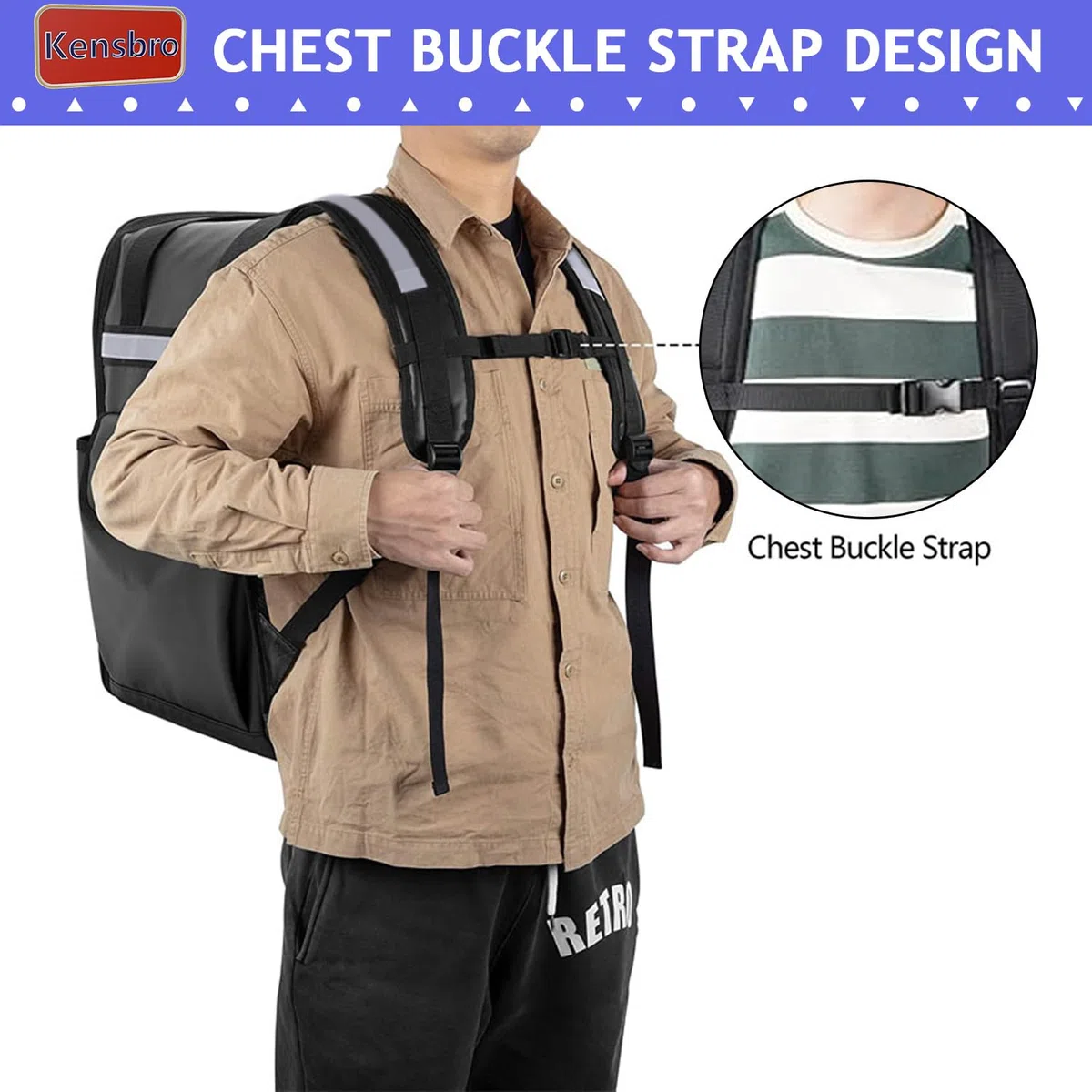 Mochila para entrega de alimentos, resistente al agua, aislada, gran bolsa de refrigeración, mochila para pizza para excursiones, camping, senderismo, playa, viajes al aire libre, barbacoa, senderismo