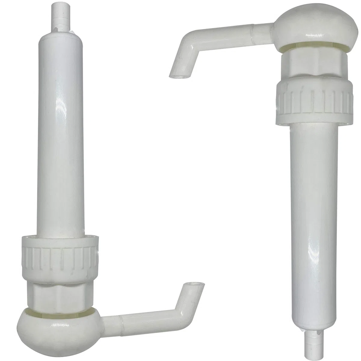 Paquete de dispensadores de bomba de 38 mm para adaptarse a recipientes de 5 litros, dosis de 15 ml, color blanco (2)