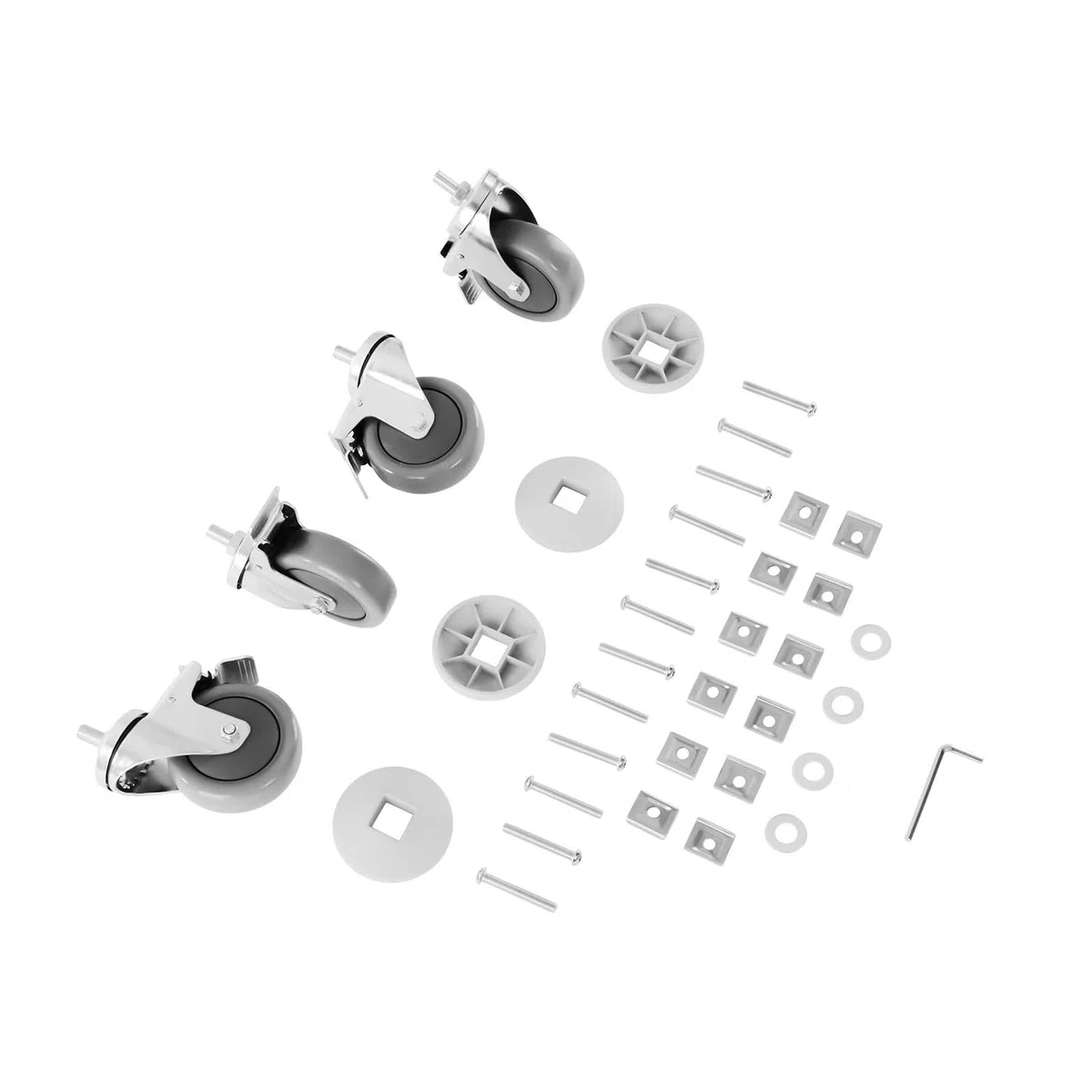Royal Catering RCSW-5.1 Carro Cocina Carrito de Servicio con Ruedas (5 Bandejas, Capacidad de Carga 250 kg, Distancia entre las Bandejas 27 cm, Paragolpes) Acero Inox