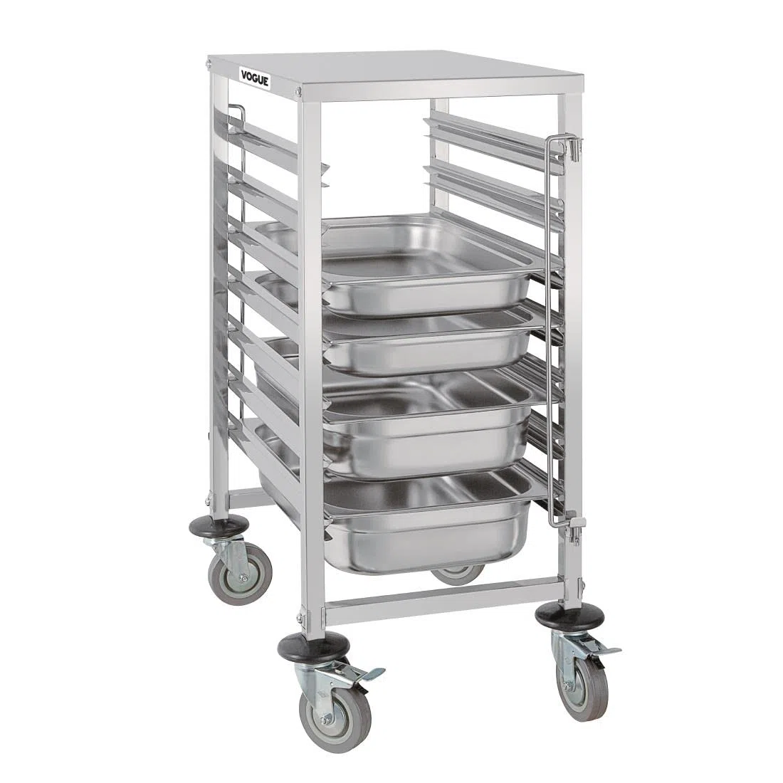 Vogue Gastronorm de acero inoxidable gg498 estantería de carrito, 7 nivel