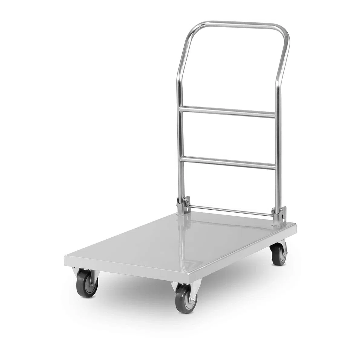 Royal Catering - RCFT 1 - Carrito de Servicio - Mango Plegable - 100% Acero Inoxidable
