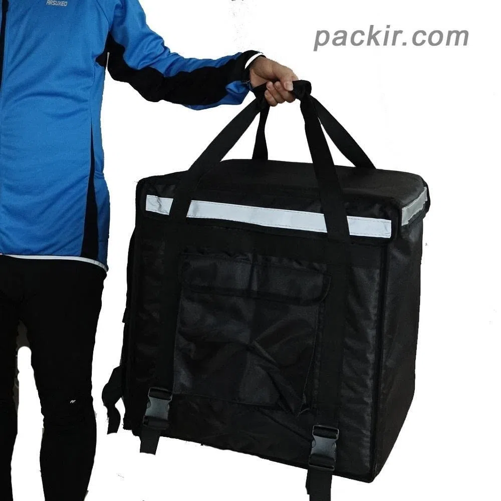 Mochila Delivery，Bolsa para Llevar Pizzas Caja de Entrega de Alimentos para Uso Pesado Grande rígido para Motocicletas, Bolsa de Entrega de Catering, Carga Superior, 18" L X 18 "W X 18" H