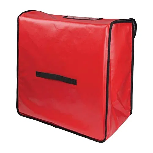 Chiner - Bolsa Transporte Pizza Grande | Mantiene Calor y Evacua Humedad | Ideal para Pizzerías y Comida para Llevar | Poliéster, Rojo, 510x510x305 mm