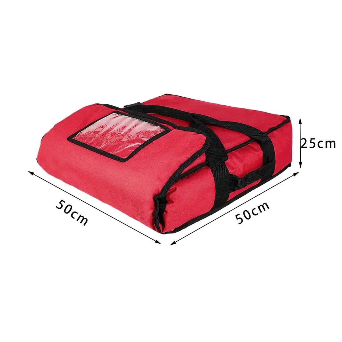 MagiDeal Pizza Develivey Bag Bolsas calentadoras de Pizza Bolsas calentadoras de Pizza Reutilizables Ligeras Estuche de Transporte Bolsas calentadoras de, Rojo 50x50x25cm