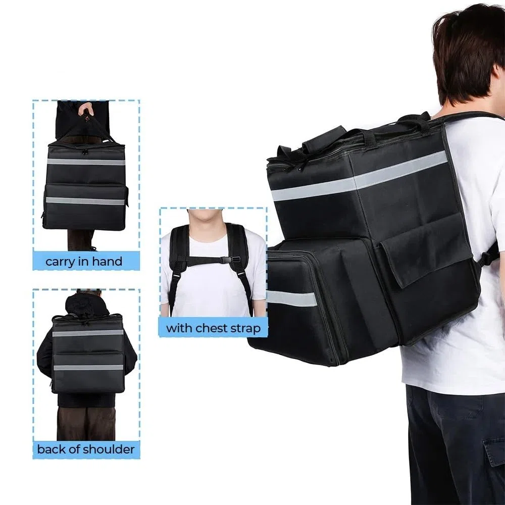 Bolsa Termica Pizza Mochila térmica de 56L, Impermeable, Gruesa, Bolsa térmica for Alimentos, Caja de refrigerador, Mochila for Mantener la Comida Fresca