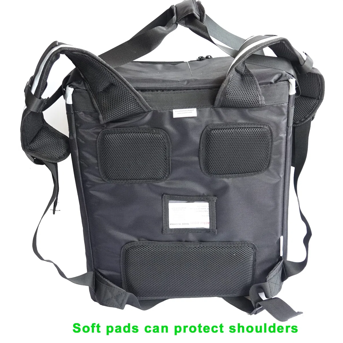 PK-140Z: Mochila de gran aislamiento de calor para entrega de alimentos 20 x 20 x 20, bolsas de entrega de pizza grande, 2 capas, marco rígido, carga lateral