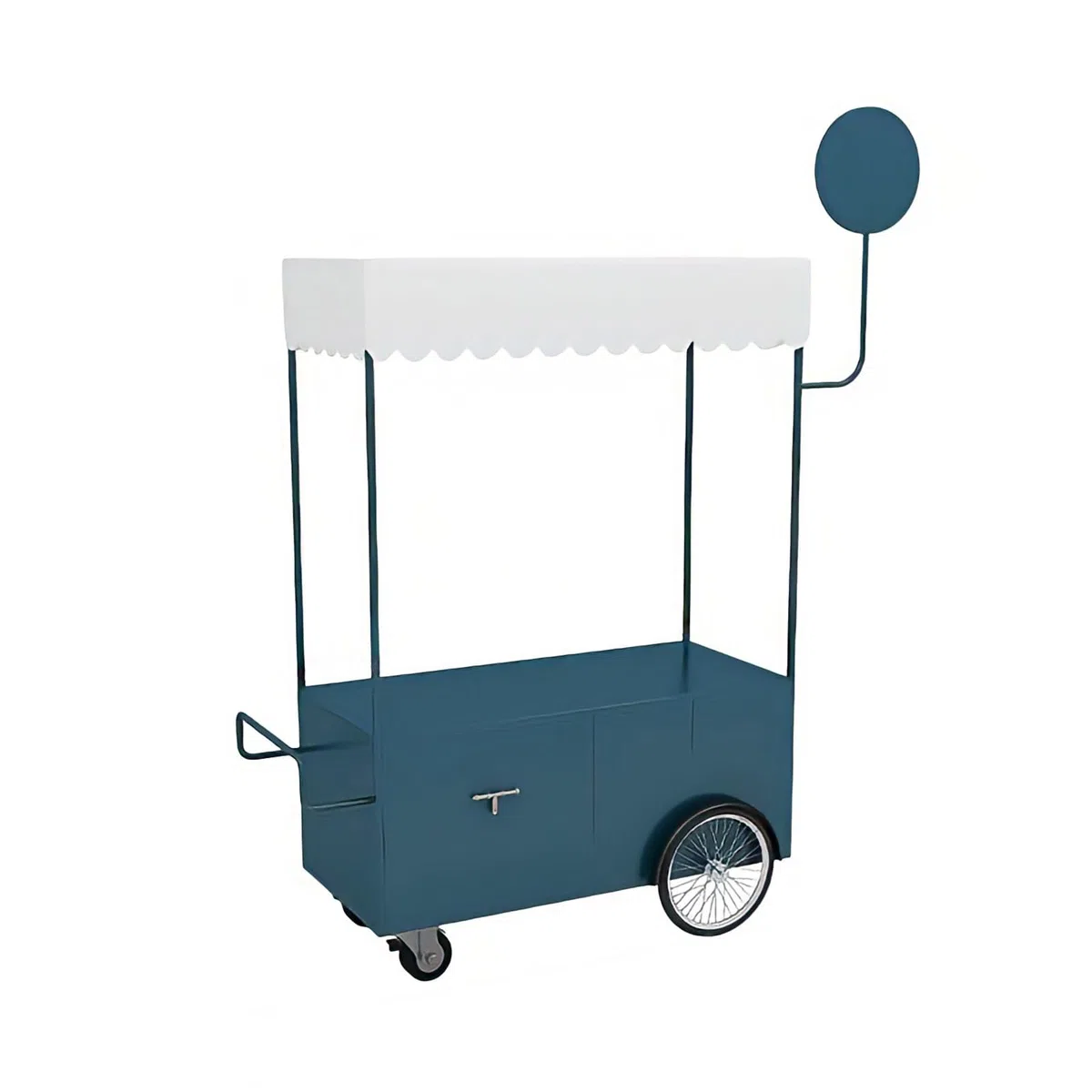Móvil de Venta Ambulante de Comida Quiosco de Comida Concesionaria con Ruedas Freno para Eventos al Aire Libre Callejera y Ferias.(Blauw,160x60x200cm)