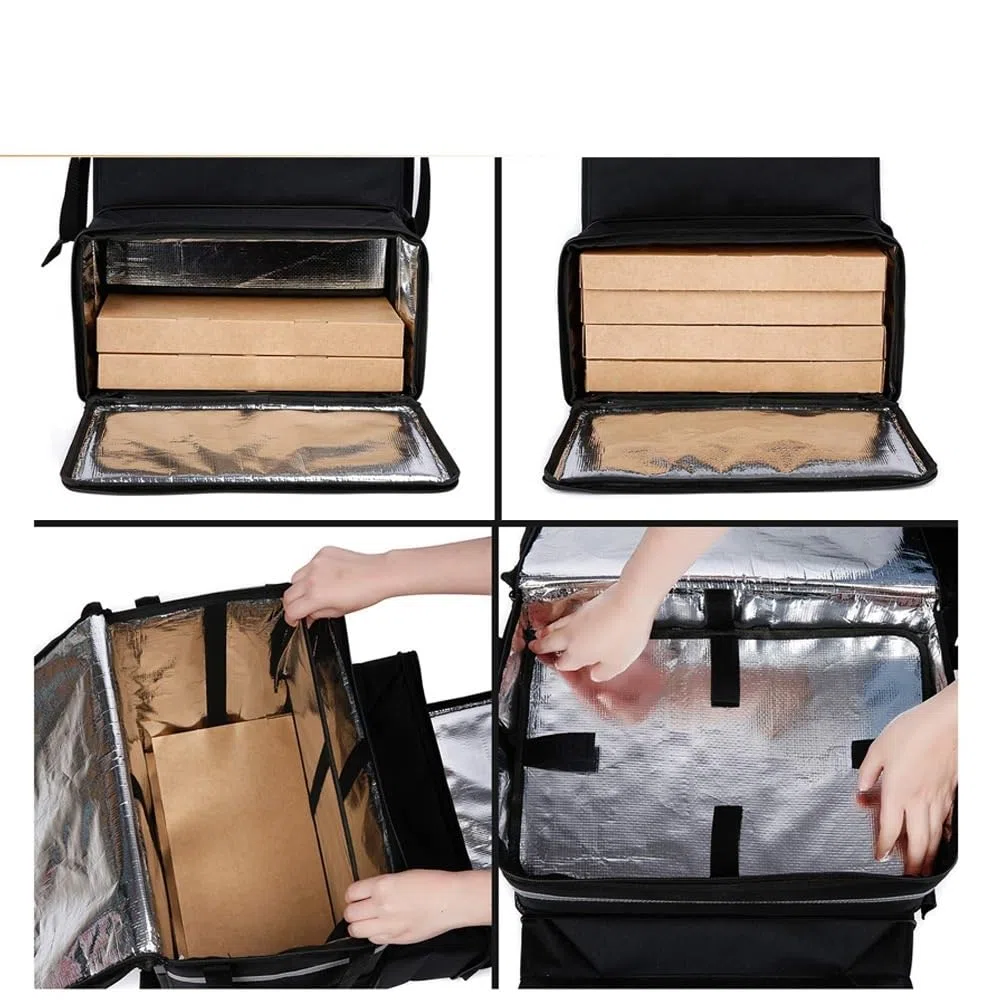 Bolsa Termica Pizza Mochila térmica de 56L, Impermeable, Gruesa, Bolsa térmica for Alimentos, Caja de refrigerador, Mochila for Mantener la Comida Fresca