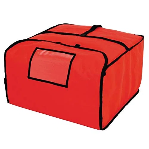 Chiner - Bolsa Transporte Pizza Grande | Mantiene Calor y Evacua Humedad | Ideal para Pizzerías y Comida para Llevar | Poliéster, Rojo, 510x510x305 mm