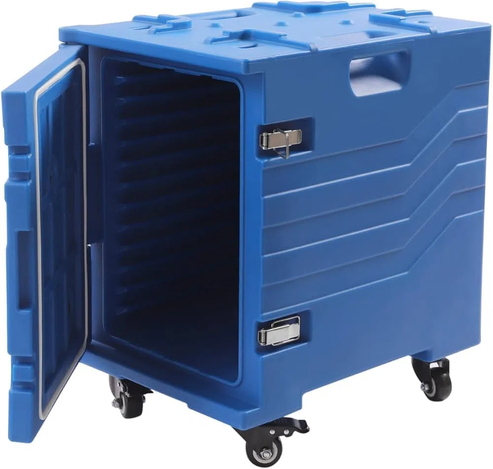 Transportador de alimentos aislado con ruedas, mantiene los alimentos calientes frescos durante 4-6 horas, ideal para restaurantes y catering, almacenamiento para sopas y mucho más