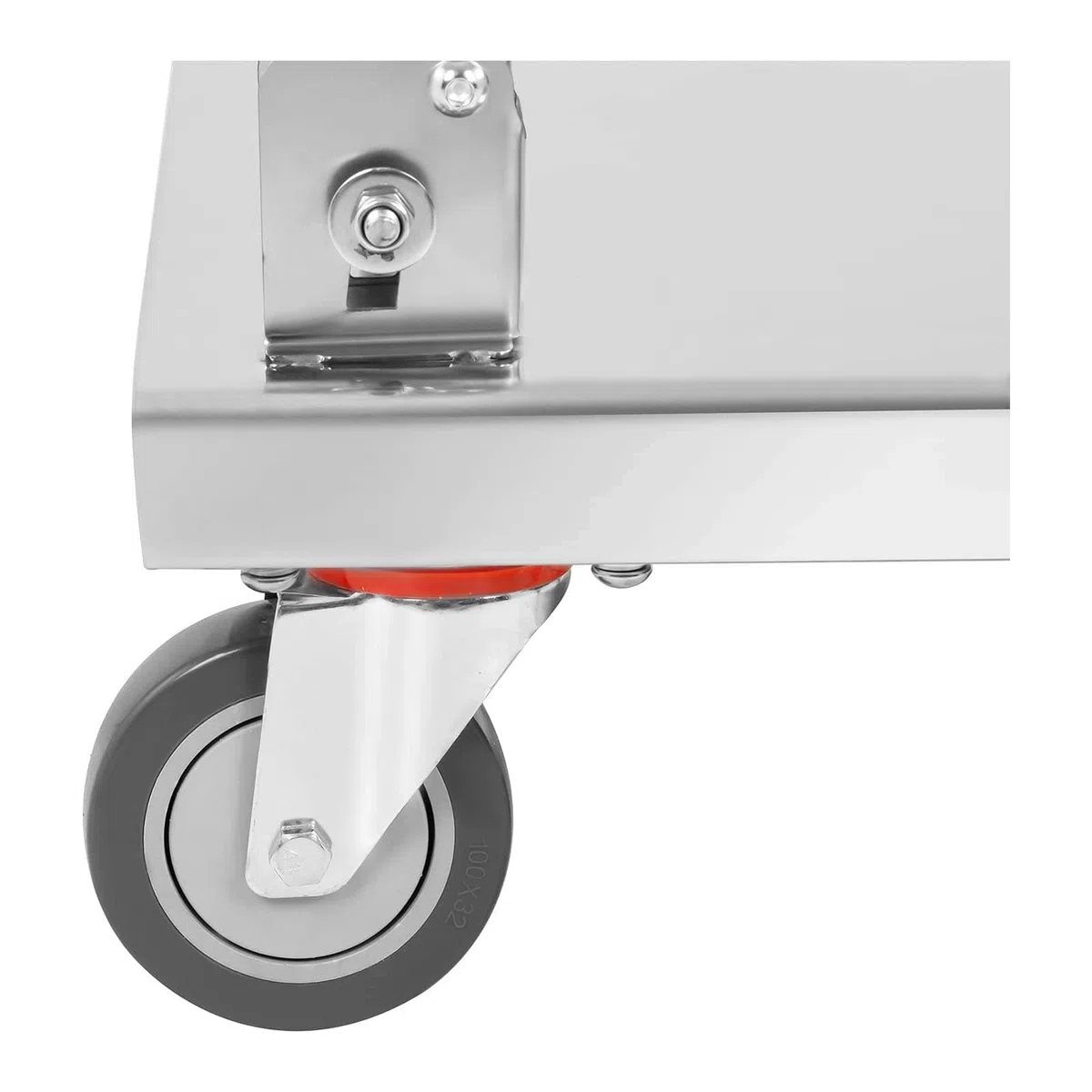 Royal Catering - RCFT 1 - Carrito de Servicio - Mango Plegable - 100% Acero Inoxidable