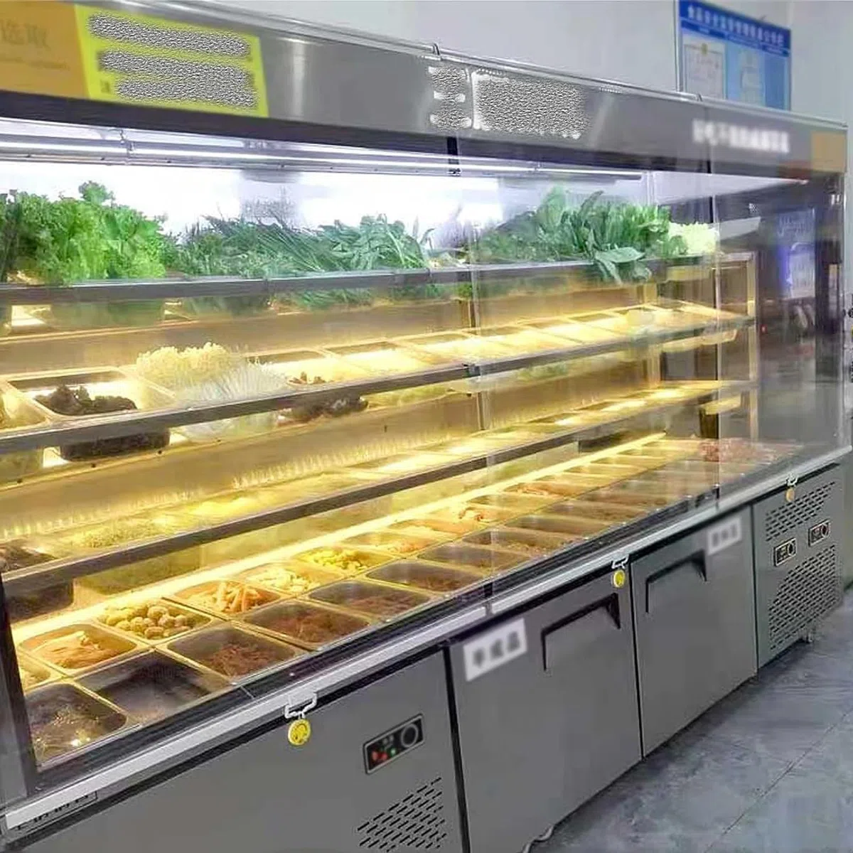 Cubierta enrollable de PET transparente con cordón de tracción de grado alimenticio a prueba de polvo para congelador, vitrina y delicatessen, tamaño 120 x 200 cm, conserva la frescura