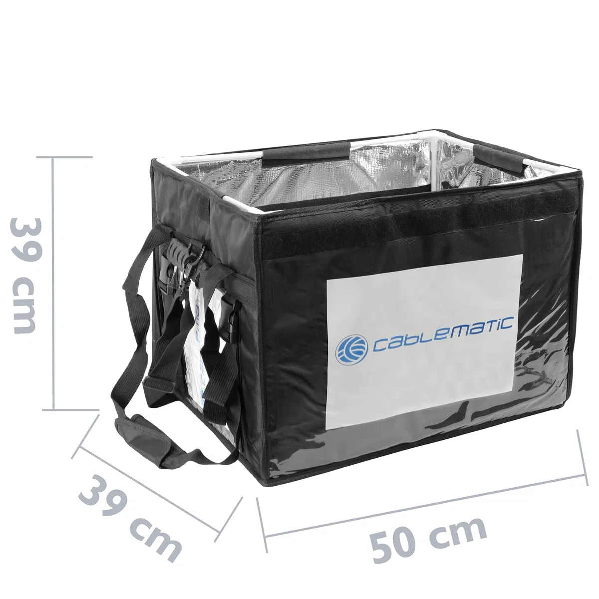 Bolsa isotérmica para Entrega de Pedidos de Comida en Moto y Bicicleta Negra